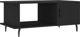 vidaXL - Salontafel - 90x50x40 - cm - bewerkt - hout - zwart