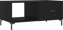 vidaXL - Salontafel - 90x50x40 - cm - bewerkt - hout - zwart