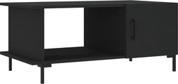 vidaXL - Salontafel - 90x50x40 - cm - bewerkt - hout - zwart