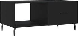 vidaXL - Salontafel - 90x50x40 - cm - bewerkt - hout - zwart