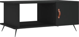vidaXL - Salontafel - 90x50x40 - cm - bewerkt - hout - zwart