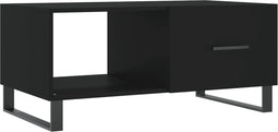 vidaXL - Salontafel - 90x50x40 - cm - bewerkt - hout - zwart