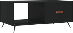 vidaXL - Salontafel - 90x50x40 - cm - bewerkt - hout - zwart
