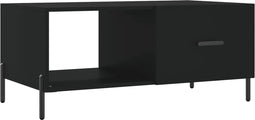 vidaXL - Salontafel - 90x50x40 - cm - bewerkt - hout - zwart