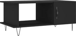 vidaXL - Salontafel - 90x50x40 - cm - bewerkt - hout - zwart