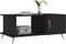 vidaXL - Salontafel - 90x50x40 - cm - bewerkt - hout - zwart