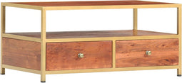 vidaXL - Salontafel - 90x50x40 - cm - massief - acaciahout