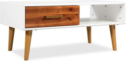 vidaXL - Salontafel - 90x50x40 - cm - massief - acaciahout
