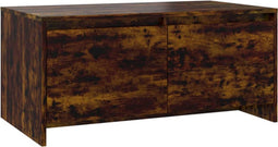 vidaXL - Salontafel - 90x50x41,5 - cm - bewerkt - hout - gerookt - eikenkleurig