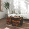 vidaXL - Salontafel - 90x50x41,5 - cm - bewerkt - hout - gerookt - eikenkleurig