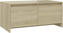 vidaXL - Salontafel - 90x50x41,5 - cm - bewerkt - hout - sonoma - eikenkleurig