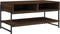 vidaXL - Salontafel - 90x50x45 - cm - bewerkt - hout - bruin - eikenkleur