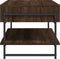 vidaXL - Salontafel - 90x50x45 - cm - bewerkt - hout - bruin - eikenkleur
