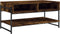 vidaXL - Salontafel - 90x50x45 - cm - bewerkt - hout - gerookt - eikenkleurig