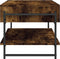 vidaXL - Salontafel - 90x50x45 - cm - bewerkt - hout - gerookt - eikenkleurig