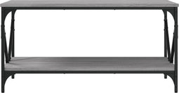 vidaXL - Salontafel - 90x50x45 - cm - bewerkt - hout - grijs - sonoma