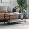vidaXL - Salontafel - 90x50x45 - cm - bewerkt - hout - grijs - sonoma