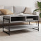 vidaXL - Salontafel - 90x50x45 - cm - bewerkt - hout - grijs - sonoma