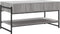 vidaXL - Salontafel - 90x50x45 - cm - bewerkt - hout - grijs - sonoma