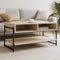 vidaXL - Salontafel - 90x50x45 - cm - bewerkt - hout - sonoma - eikenkleurig