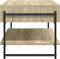 vidaXL - Salontafel - 90x50x45 - cm - bewerkt - hout - sonoma - eikenkleurig