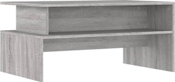 vidaXL - Salontafel - 90x55x42,5 - cm - bewerkt - hout - grijs - sonoma - eikenkleur