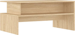vidaXL - Salontafel - 90x55x42,5 - cm - bewerkt - hout - sonoma - eikenkleurig