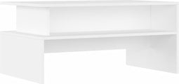 vidaXL - Salontafel - 90x55x42,5 - cm - bewerkt - hout - wit