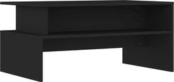 vidaXL - Salontafel - 90x55x42,5 - cm - bewerkt - hout - zwart