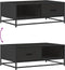 vidaXL - Salontafel - 90x57x35 - cm - bewerkt - hout - en - metaal - zwart