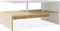 vidaXL - Salontafel - 90x59x42 - cm - bewerkt - hout - eikenkleurig - en - wit
