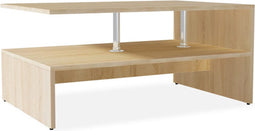 vidaXL - Salontafel - 90x59x42 - cm - bewerkt - hout - eikenkleurig