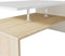 vidaXL - Salontafel - 90x59x42 - cm - bewerkt - hout - eikenkleurig - en - wit