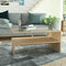 vidaXL - Salontafel - 90x59x42 - cm - bewerkt - hout - eikenkleurig