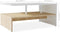 vidaXL - Salontafel - 90x59x42 - cm - bewerkt - hout - eikenkleurig - en - wit