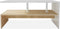 vidaXL - Salontafel - 90x59x42 - cm - bewerkt - hout - eikenkleurig - en - wit