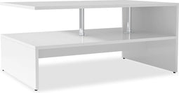 vidaXL - Salontafel - 90x59x42 - cm - bewerkt - hout - wit