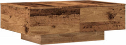 vidaXL - Salontafel - 90x60x31 - cm - bewerkt - hout - oud - houtkleurig