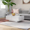 vidaXL - Salontafel - 90x60x31 - cm - spaanplaat - hoogglans - wit