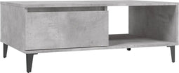 vidaXL - Salontafel - 90x60x35 - cm - bewerkt - hout - betongrijs