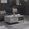 vidaXL - Salontafel - 90x60x35 - cm - bewerkt - hout - betongrijs