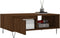 vidaXL - Salontafel - 90x60x35 - cm - bewerkt - hout - bruin - eikenkleur