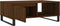 vidaXL - Salontafel - 90x60x35 - cm - bewerkt - hout - bruin - eikenkleur