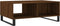 vidaXL - Salontafel - 90x60x35 - cm - bewerkt - hout - bruin - eikenkleur
