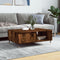 vidaXL - Salontafel - 90x60x35 - cm - bewerkt - hout - gerookt - eikenkleurig