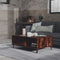 vidaXL - Salontafel - 90x60x35 - cm - bewerkt - hout - gerookt - eikenkleurig