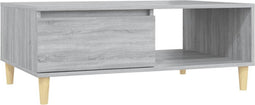 vidaXL - Salontafel - 90x60x35 - cm - bewerkt - hout - grijs - sonoma - eikenkleurig