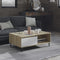 vidaXL - Salontafel - 90x60x35 - cm - bewerkt - hout - wit - en - sonoma - eikenkleurig