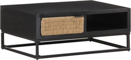 vidaXL - Salontafel - 90x60x35 - cm - massief - mangohout