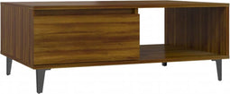 vidaXL - Salontafel - 90x60x35 - cm - spaanplaat - bruin - eikenkleur